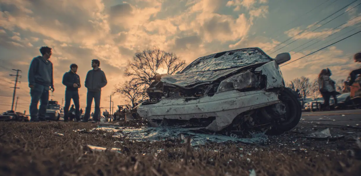 Crashed car accident